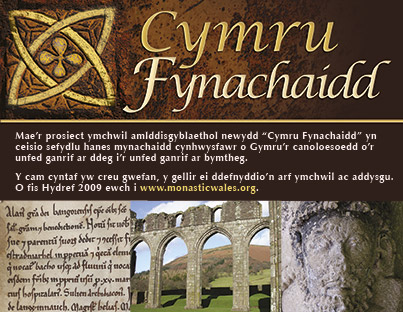 Postcard for the 'MOnastic Wales' project.