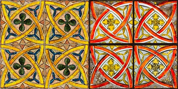Images by Martin Crampin from the book on the tiles at Strata Florida.