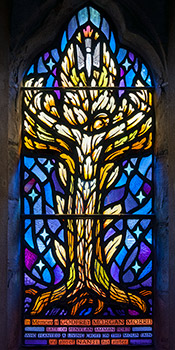 Stained glass window by John Petts.