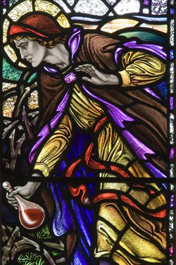 Stained glass window by Karl Parsons.